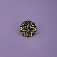 Jeweljunk Antique Gold Plated Adjustable Finger Ring - 1504790