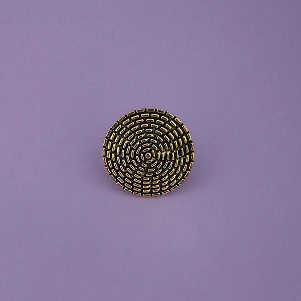 Jeweljunk Antique Gold Plated Adjustable Finger Ring - 1504790
