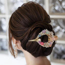 Apurva Pearls Multi Floral Austrian Stone Hair Clip - 1505101F