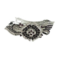 Apurva Pearls Purple Austrian Stone Barrette Hair Clip - 1505215C