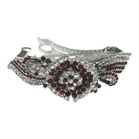 Apurva Pearls Purple Austrian Stone Barrette Hair Clip - 1505215F