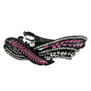 Apurva Pearls Pink Meenakari Austrian Stone Barrette Hair Clip - 1505221C