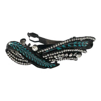 Apurva Pearls Blue Meenakari Austrian Stone Barrette Hair Clip - 1505221D