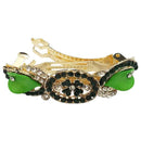 Apurva Pearls Gold Plated Austrian Stone Barrette Hair Clip - 1505222D