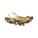 Apurva Pearls Purple Austrian Stone Barrette Hair Clip - 1505230A