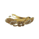 Apurva Pearls Brown Austrian Stone Barrette Hair Clip - 1505230H