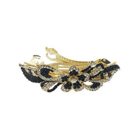 Apurva Pearls Green Austrian Stone Barrette Hair Clip - 1505231D