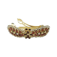 Apurva Pearls Maroon Austrian Stone Barrette Hair Clip