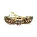 Apurva Pearls Blue And Pink Austrian Stone Barrette Hair Clip - 1505232E