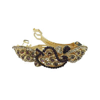 Apurva Pearls Purple Austrian Stone Barrette Hair Clip - 1505235A