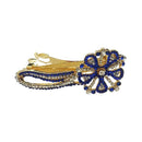 Apurva Pearls Blue Austrian Stone Barrette Hair Clip - 1505236E