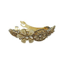 Apurva Pearls Austrian Stone White Floral Barrette Hair Clip - 1505238B