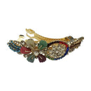 Apurva Pearls Multicolor Austrian Stone Floral Barrette Hair Clip - 1505238G