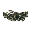 Apurva Pearls Green Austrian Stone Barrette Hair Clip - 1505248A