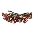 Apurva Pearls Maroon Austrian Stone Barrette Hair Clip - 1505248C