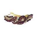 Apurva Pearls Pink Austrian Stone Barrette Hair Clip - 1505249B