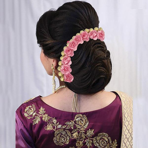 Tip Top Fashions Pink Floral Hair Brooch - 1505309B