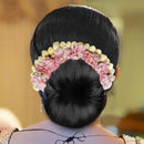 Apurva Pearls Pink Floral Hair Brooch - 1505406B
