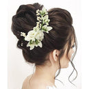 Apurva Pearls White Floral Hair Brooch - 1505413B