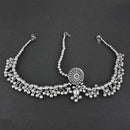 Jeweljunk Oxidised Silver Plated Maang Tikka  -  1505644