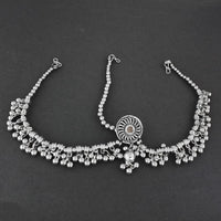 Jeweljunk Oxidised Silver Plated Maang Tikka  -  1505644