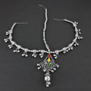 Jeweljunk Multi Color Oxidised Silver Plated Maang Tikka  -  1505662