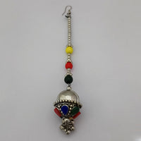 Jeweljunk Oxidised Silver Plated Maang Tikka