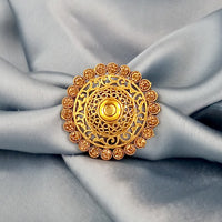 Kriaa Austrian Stone Gold Plated Adjustable Ring