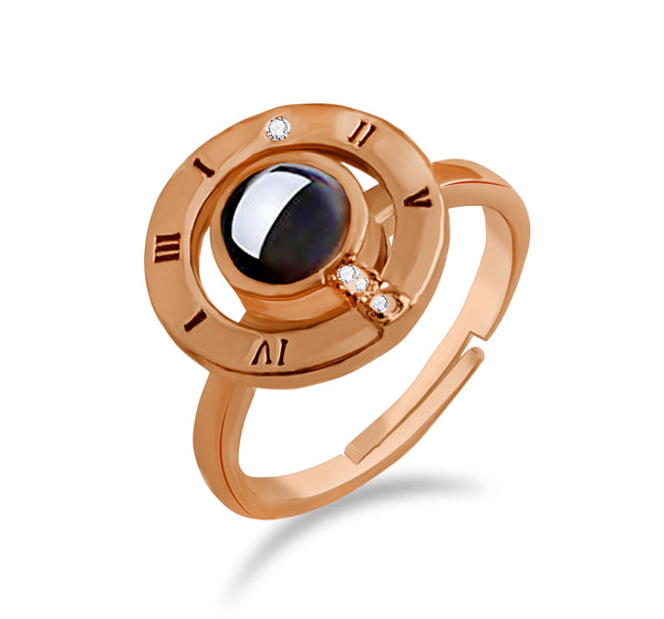 Urbana Copper Plated single Adjustable Ring Reflecting I love you In 100 Languages-1506344A