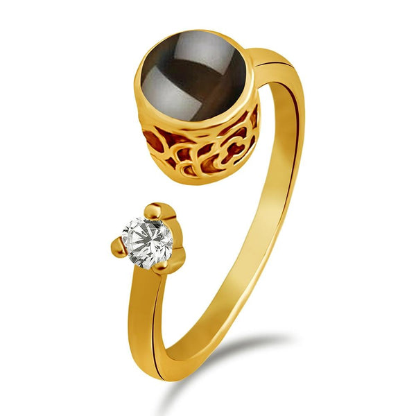 Urbana Gold Plated  Adjustable Ring Reflecting I love you In 100 Languages