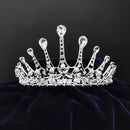 Kriaa Silver Plated White Austrian Stone Crown -1506603