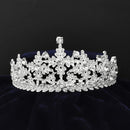 Kriaa Silver Plated White Austrian Stone Crown-1506629