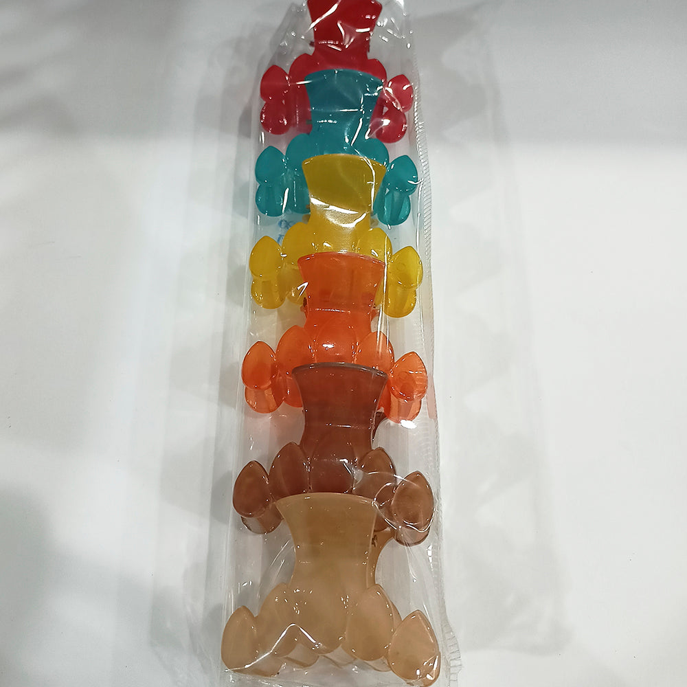 Eugenia Assorted Color Pack Of 6 Fancy Hair Clip