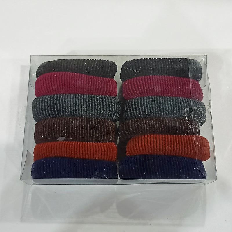 Eugenia Assorted Color Pack Of 12 Hair Rubber Band