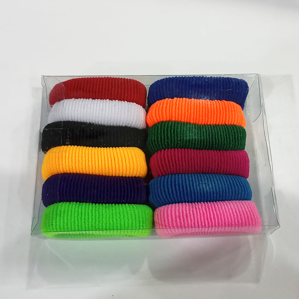 Eugenia Assorted Color Pack Of 12 Hair Rubber Band