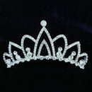 Kriaa Silver Plated White Austrian Stone Crown  - 1507102