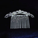 Kriaa Silver Plated White Austrian Stone Crown  - 1507103
