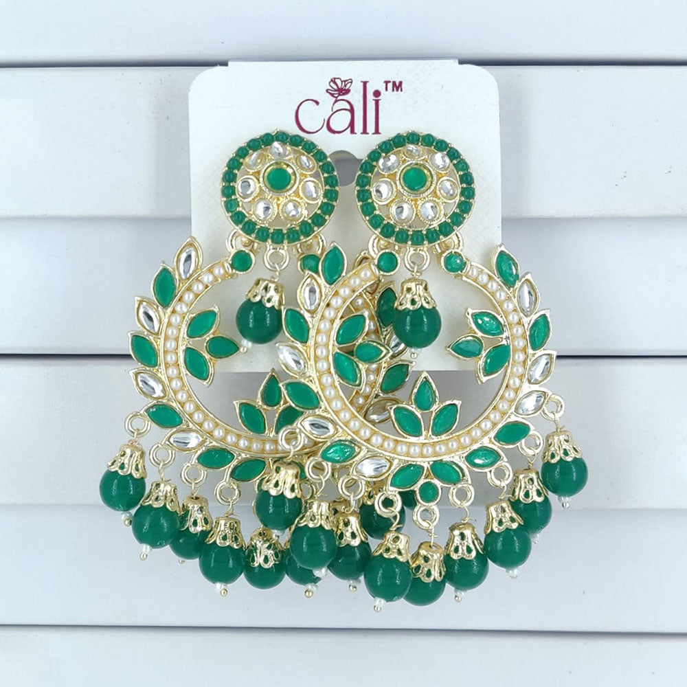 Corbeda Fashion Gold Plated Assorted Color Dangler Earrings