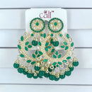 Corbeda Fashion Gold Plated Assorted Color Dangler Earrings