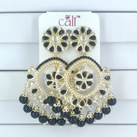 Corbeda Fashion Gold Plated Assorted Color Dangler Earrings