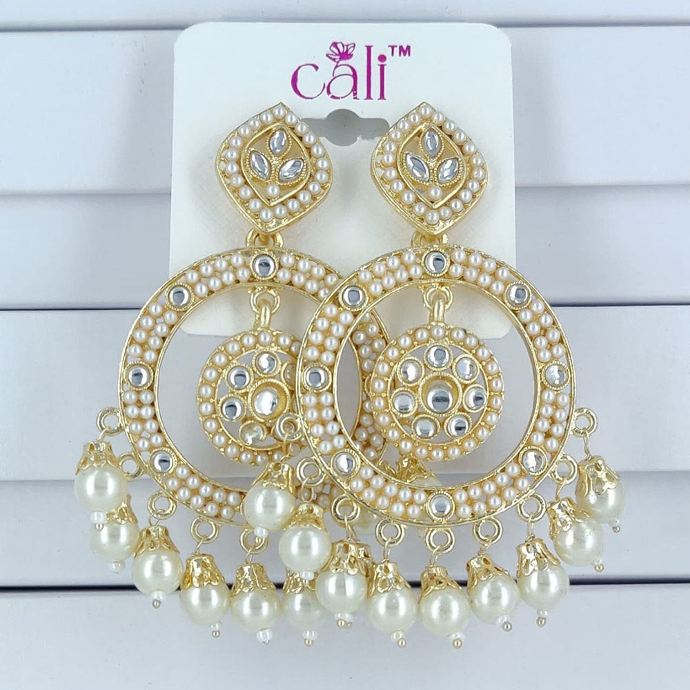 Corbeda Fashion Gold Plated Assorted Color Dangler Earrings