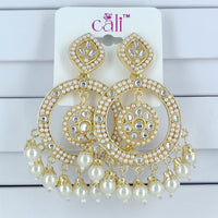 Corbeda Fashion Gold Plated Assorted Color Dangler Earrings