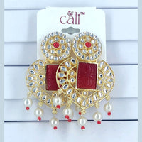 Corbeda Fashion Gold Plated Assorted Color Dangler Earrings