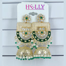 Corbeda Fashion Gold Plated Assorted Color Jhumki Earrings