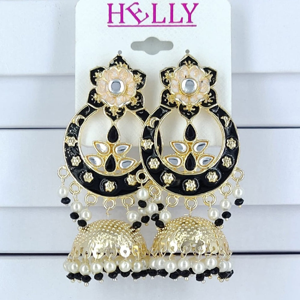 Corbeda Fashion Gold Plated Assorted Color Jhumki Earrings