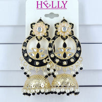 Corbeda Fashion Gold Plated Assorted Color Jhumki Earrings