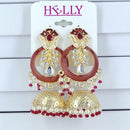 Corbeda Fashion Gold Plated Assorted Color Jhumki Earrings