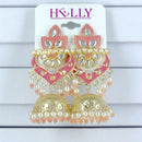 Corbeda Fashion Gold Plated Assorted Color Jhumki Earrings