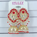 Corbeda Fashion Gold Plated Assorted Color Jhumki Earrings