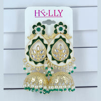 Corbeda Fashion Gold Plated Assorted Color Jhumki Earrings